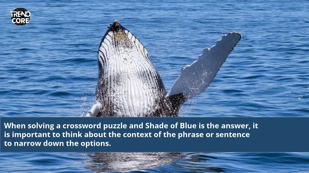 Shade Of Blue Crossword Clue YouTube
