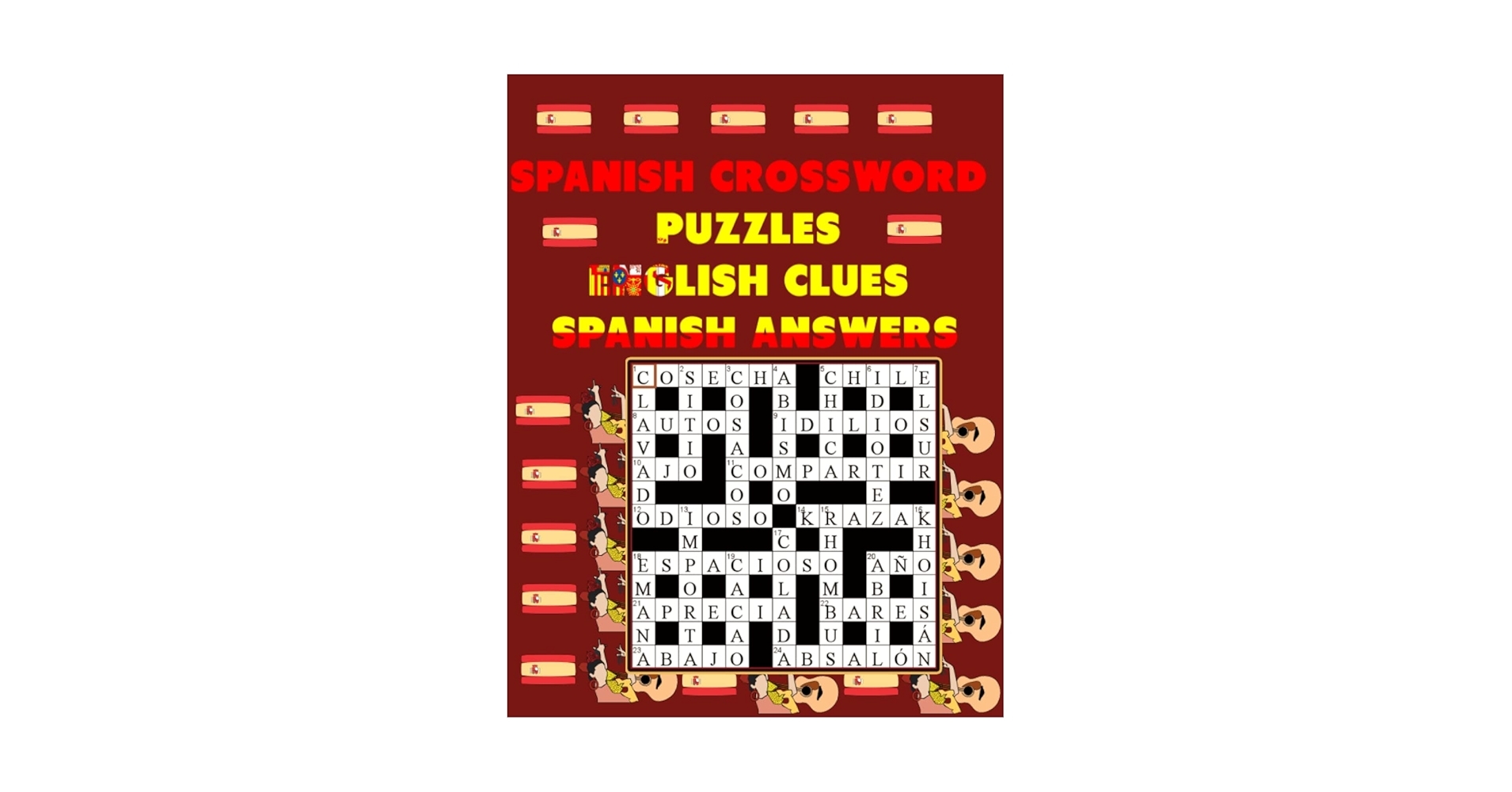 Spanish Crossword Puzzles English Clues Spanish Answers 99 CROSSWORD PUZZLES FOR KIDS ADULTS SENIORS Crucigramas En Espanol Libro De Crucigramas En Ingles ENGLISH CLUES SPANISH SOLUTIONS LINNA ROSIE 9798360476856 Amazon Books