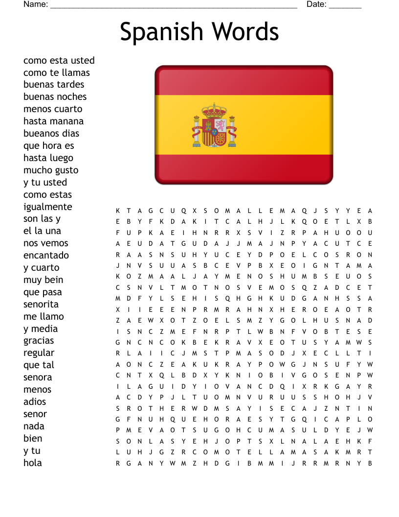 Spanish Directions Crossword WordMint Spanish Directions Crossword WordMint