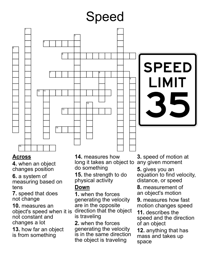 Speed Crossword WordMint Speed Crossword WordMint