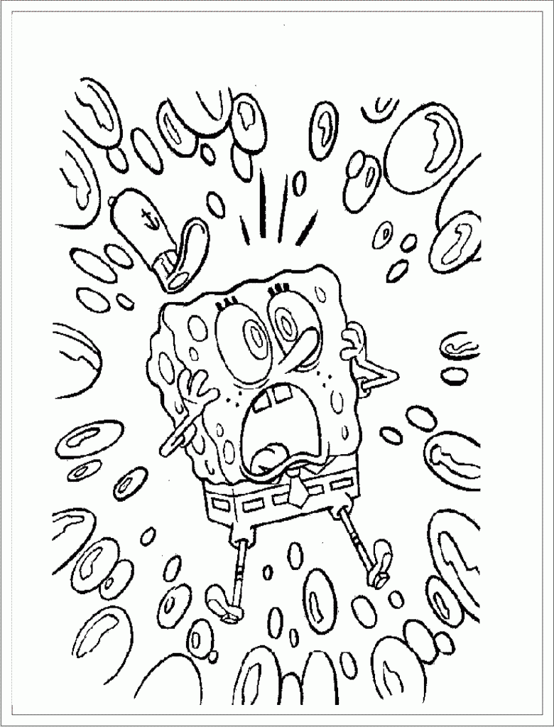 spongebob colouring pages to print