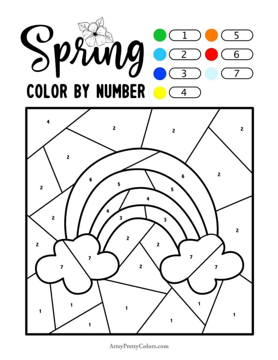 Spring Color By Number Free Printables Artsy Pretty Colors Spring Color By Number Free Printables Artsy Pretty Colors