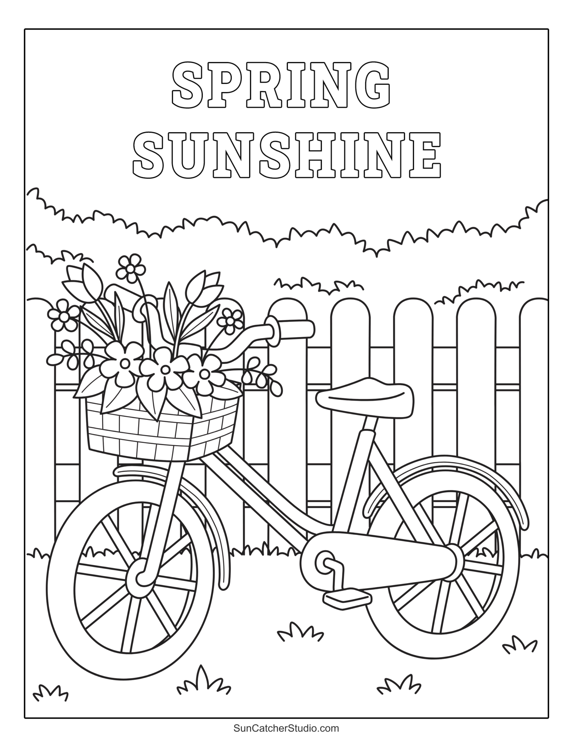 Spring Coloring Pages And Coloring Sheets Free Printables Lettering SVG Files Tools Apps