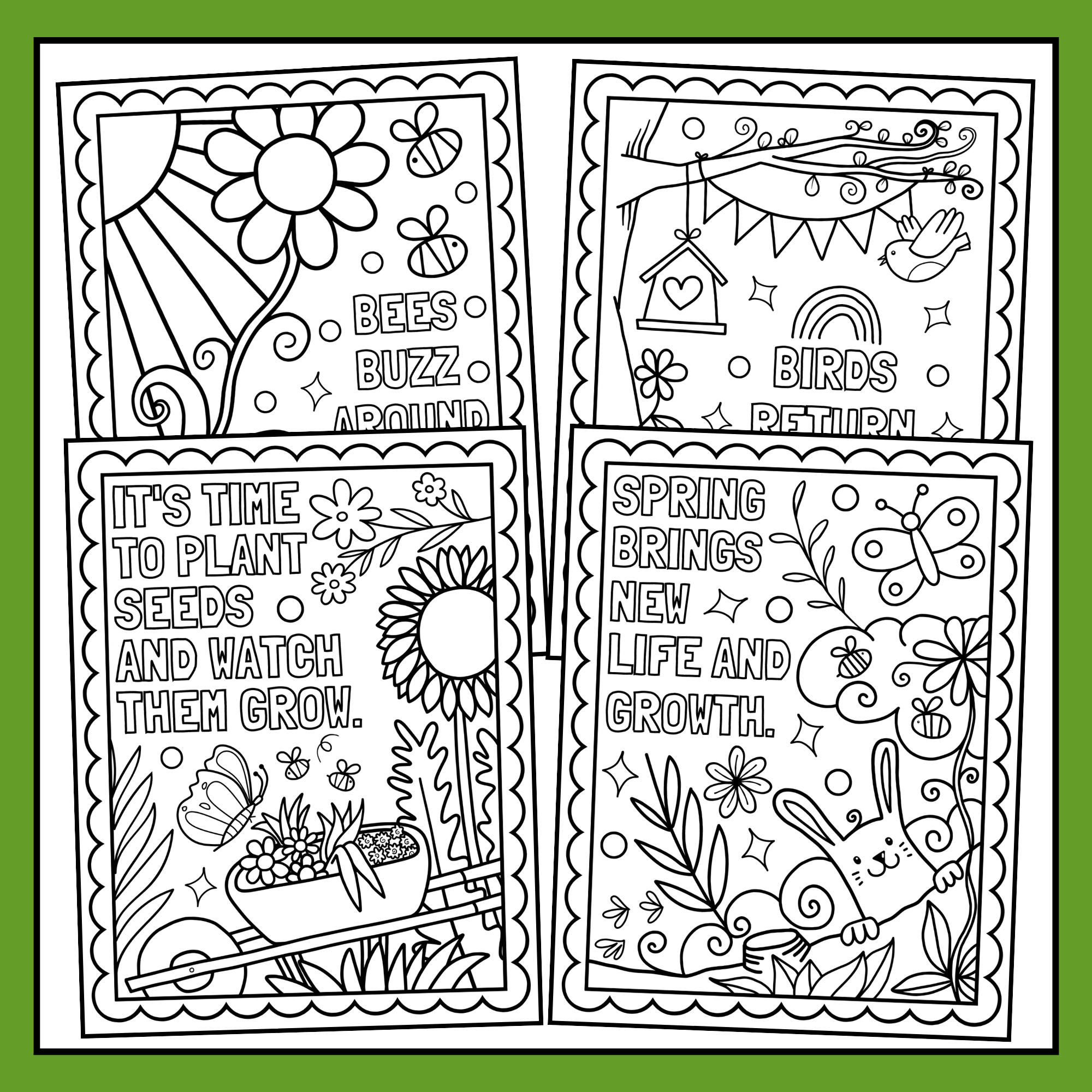 coloring sheets for spring