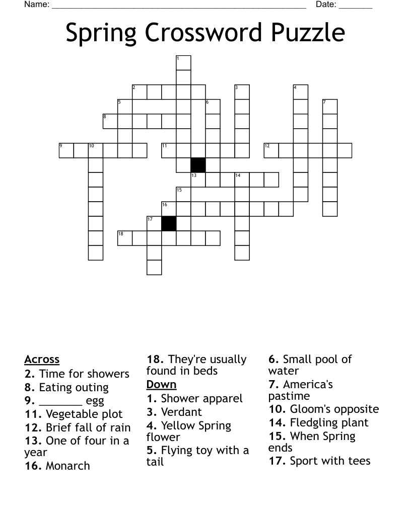 sign of spring crossword clue