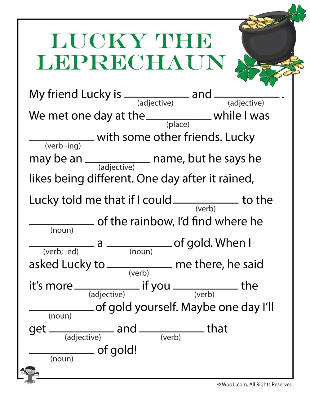 St Patrick s Day Ad Libs For Kids Woo Jr Kids Activities Children s Publishing St Patrick s Day Ad Libs For Kids Woo Jr Kids Activities Children s Publishing