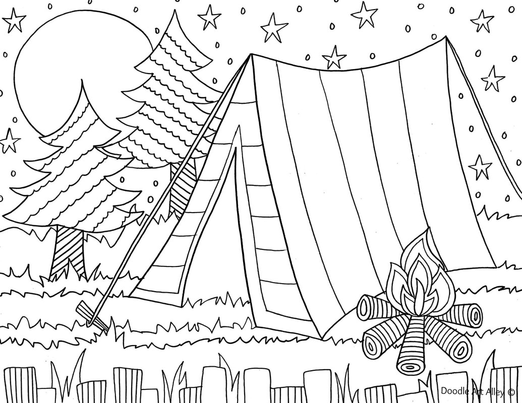 summertime coloring sheets printable