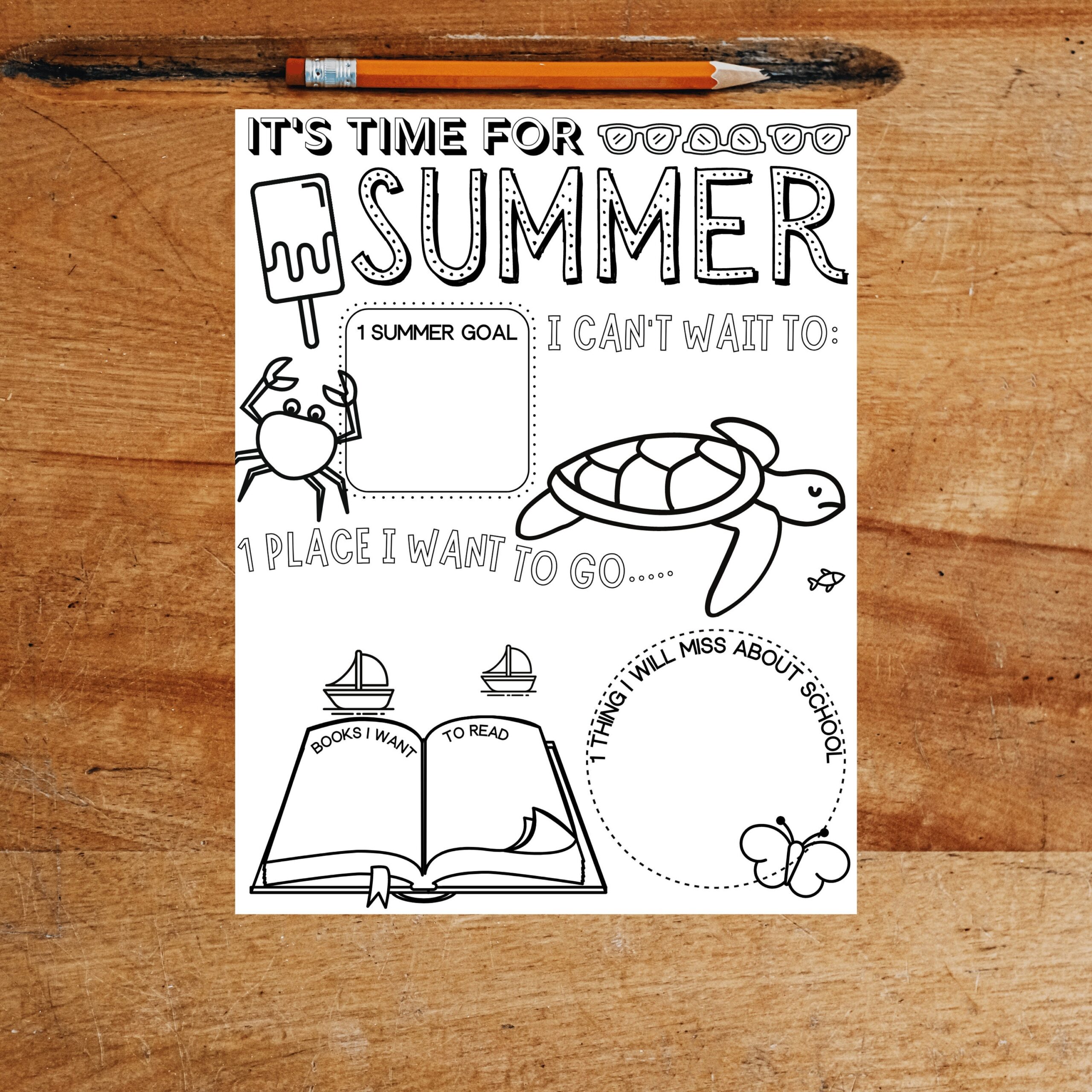 Summer End Of Year Worksheet Elementary Classroom PDF Teacher Activity School Writing Activity Grade School Instant Download Etsy