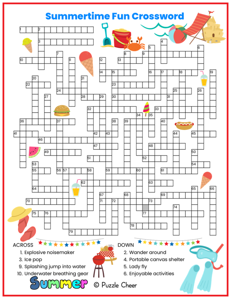 fun crossword puzzles printable fun crossword puzzles printable