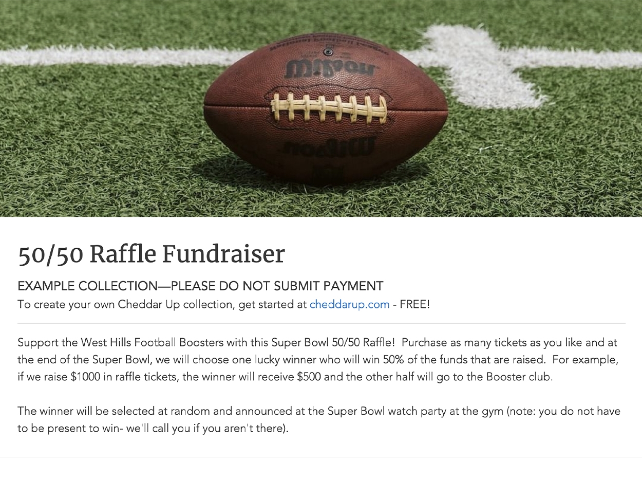 Super Bowl 50 50 Raffle Fundraiser