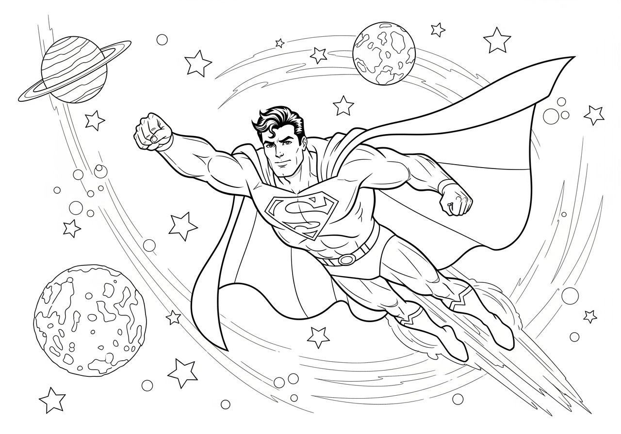 superman drawings to color
