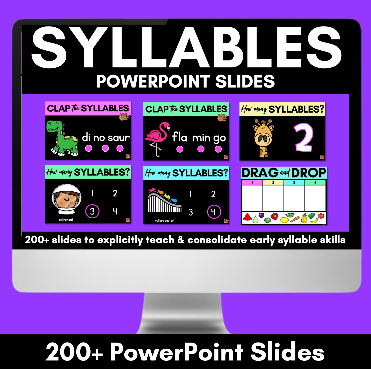 Syllables Activities Phonological Awareness PowerPoint