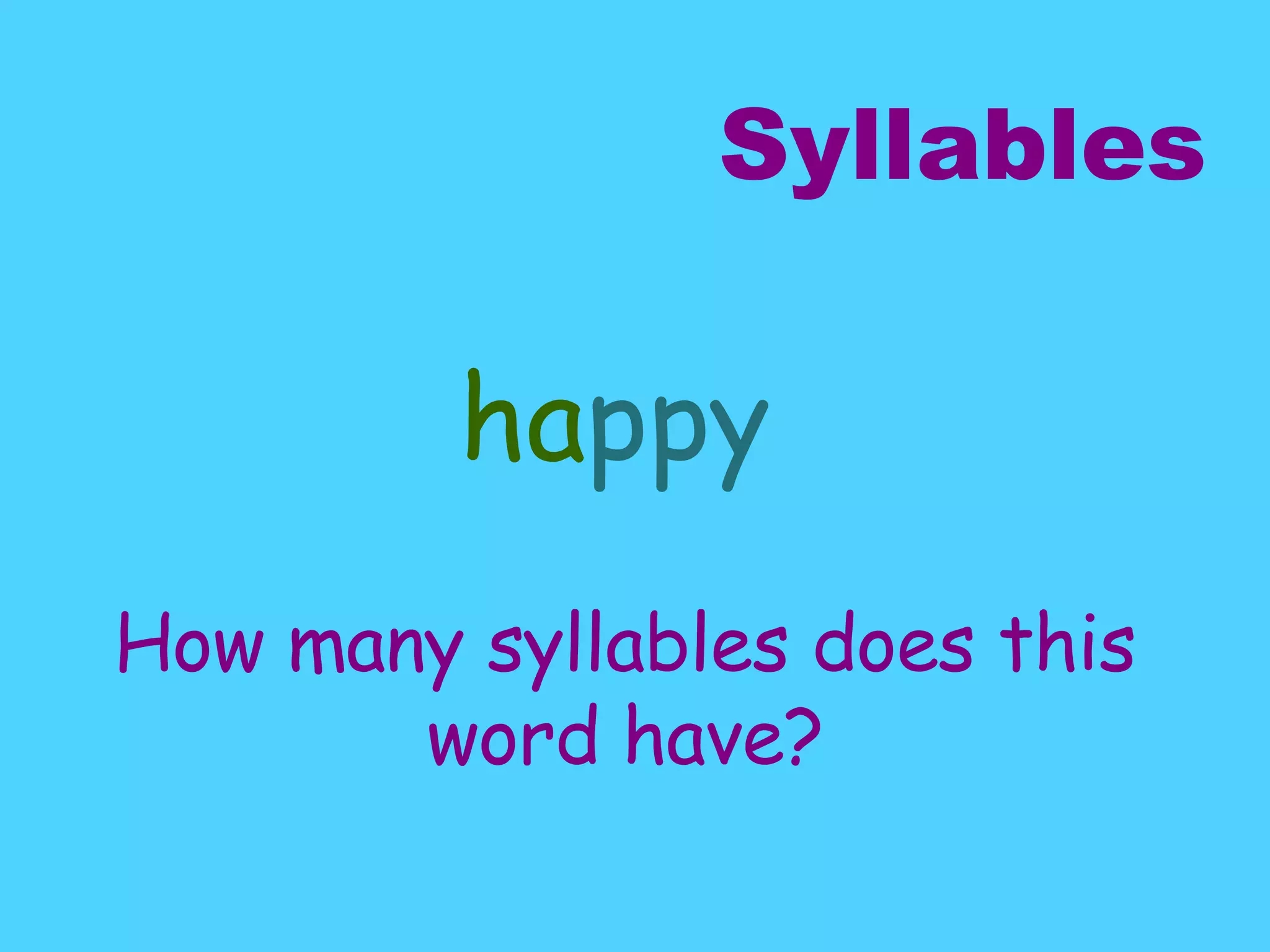 Syllables Power Point PPT