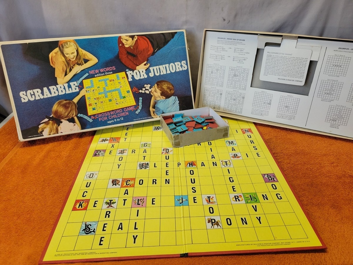 T Vintage 1968 Scrabble For Juniors A Crossword Game For Children Excellent Cond EBay