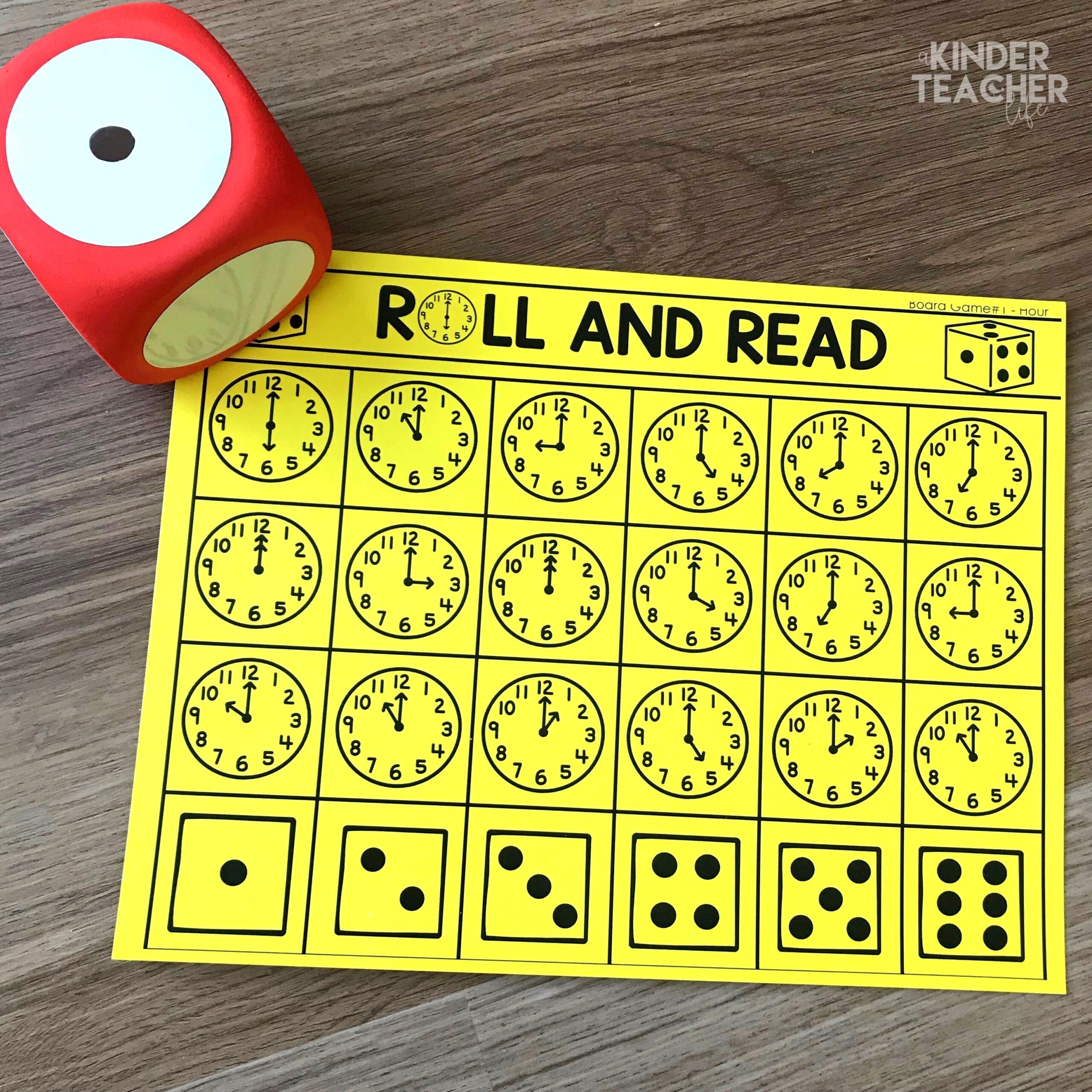 Telling Time Using Hands on Math Centers A Kinderteacher Life
