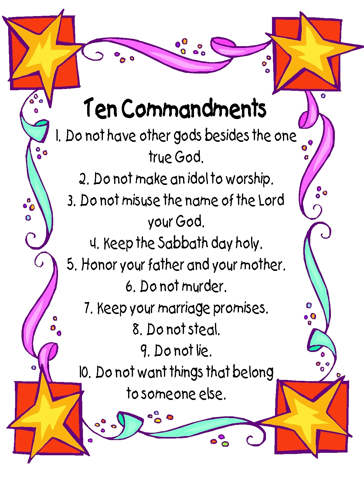 Ten Commandments Poster