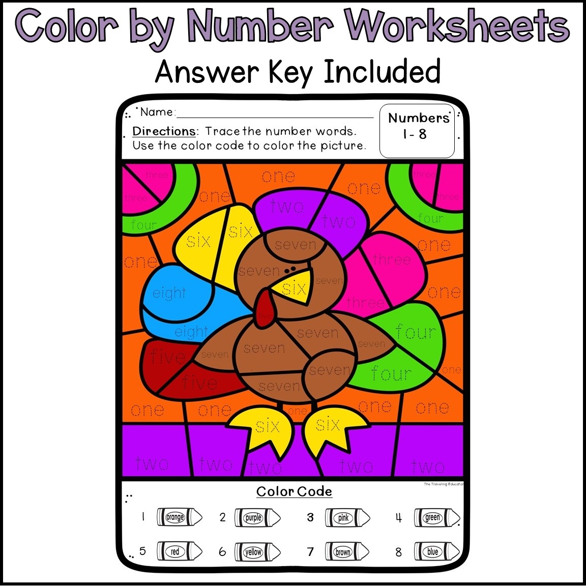 Thanksgiving Color By Number Made By Teachers Thanksgiving Color By Number Made By Teachers
