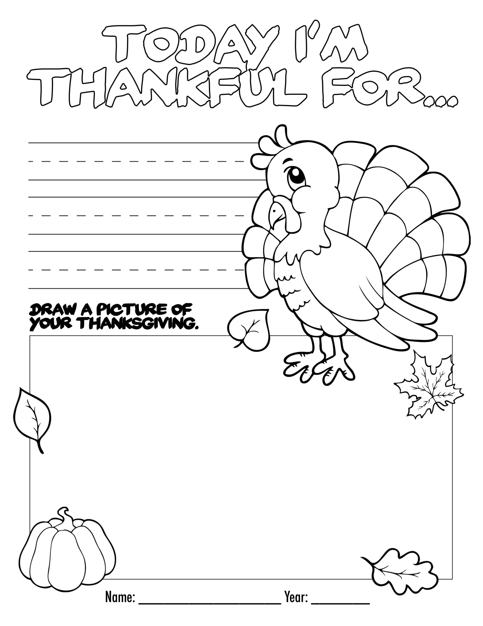 coloring pages thanksgiving printable