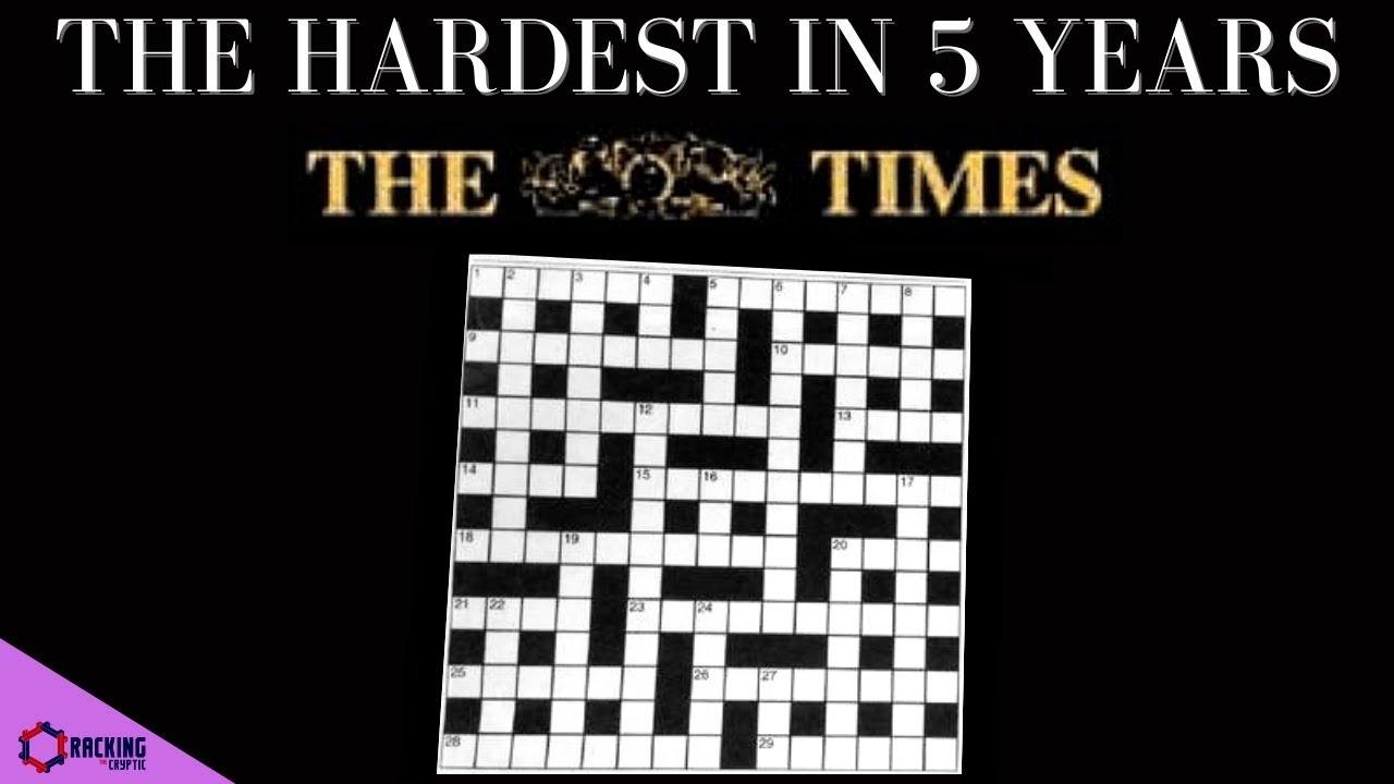 The Hardest Times Crossword In 5 Years YouTube