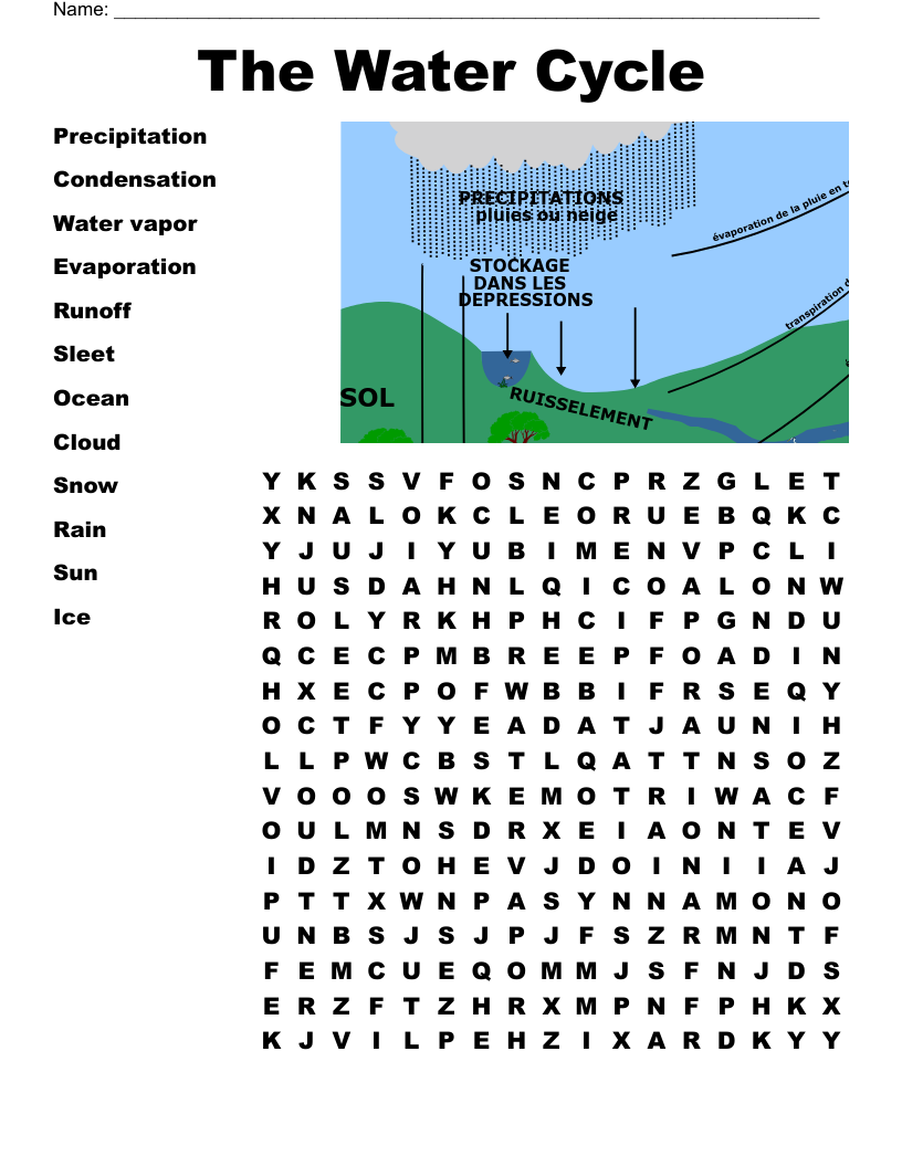 word search about water word search about water