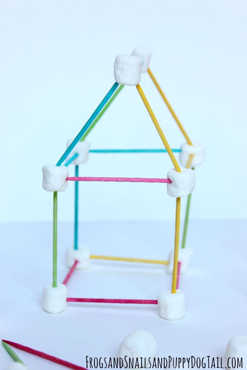building with marshmallows and toothpicks