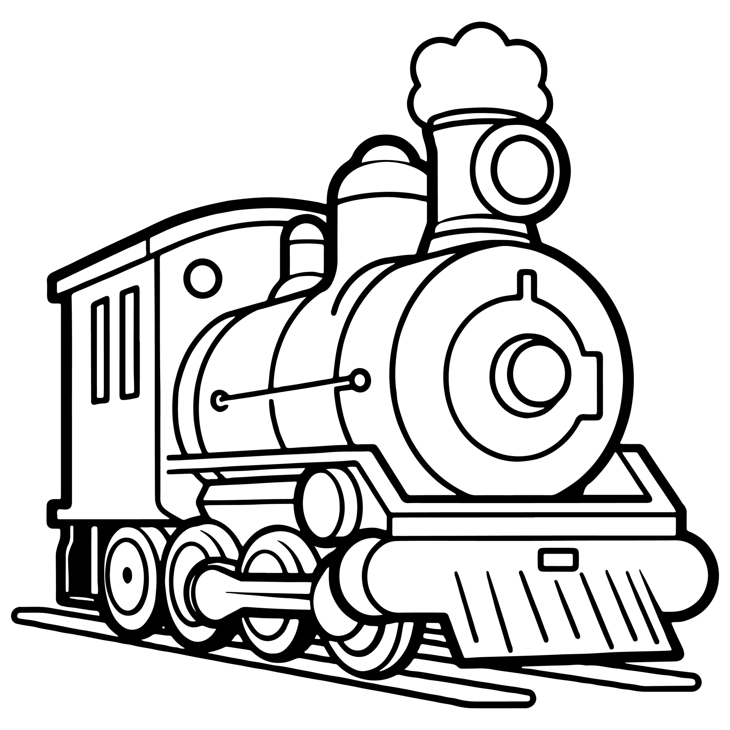 coloring book pages of trains