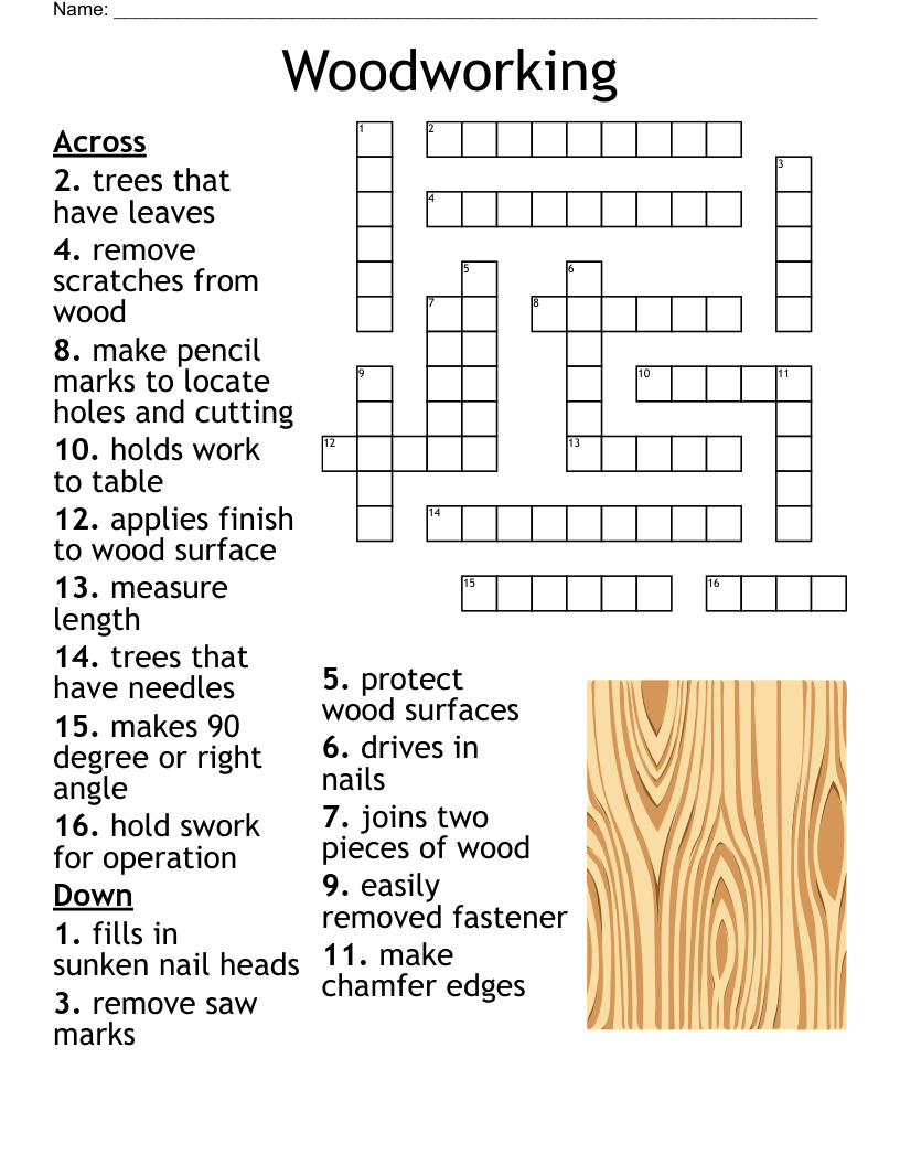 Trees Crossword WordMint
