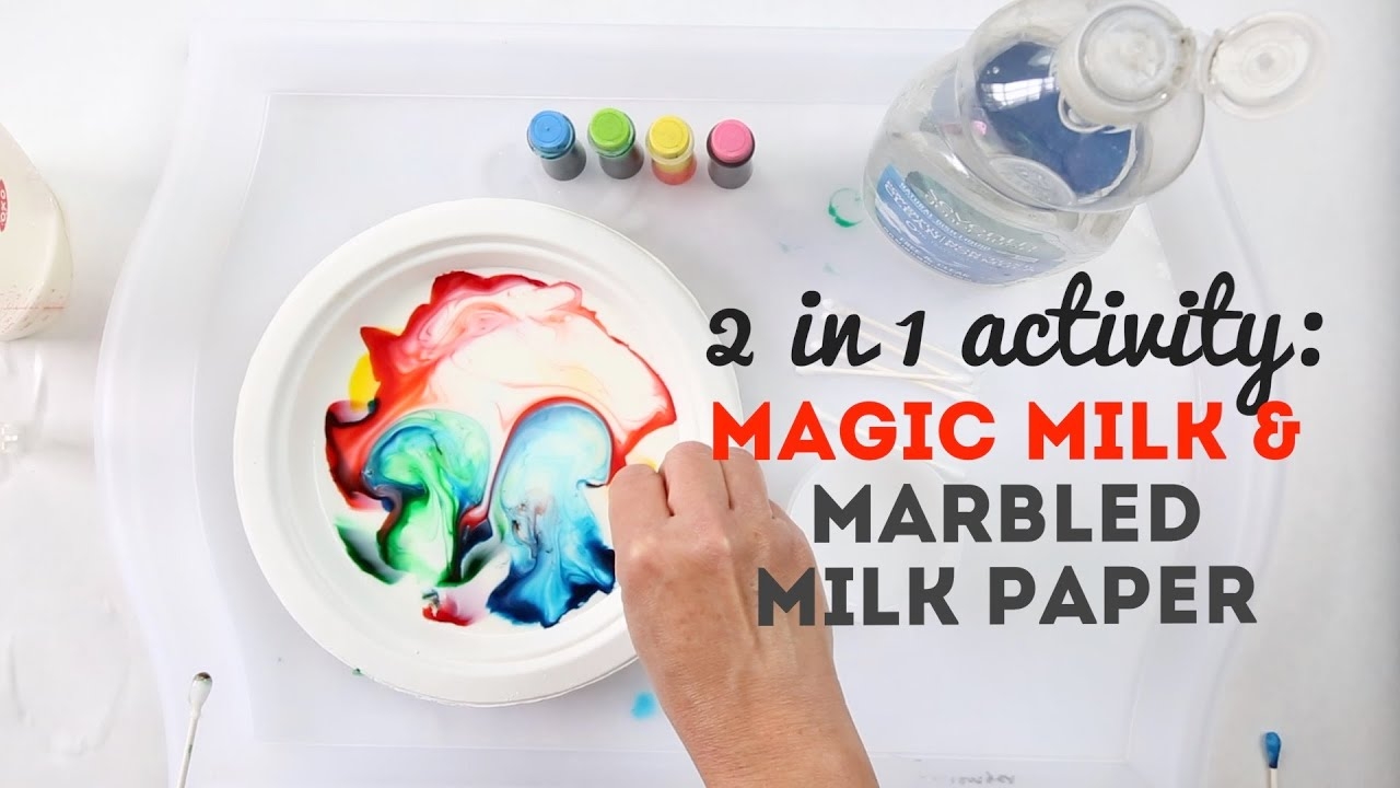 Try The Magic Milk Experiment Turn It Into Marbled Paper YouTube