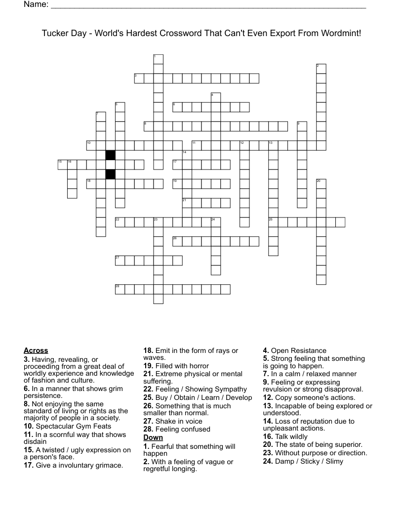 most difficult crossword puzzle
