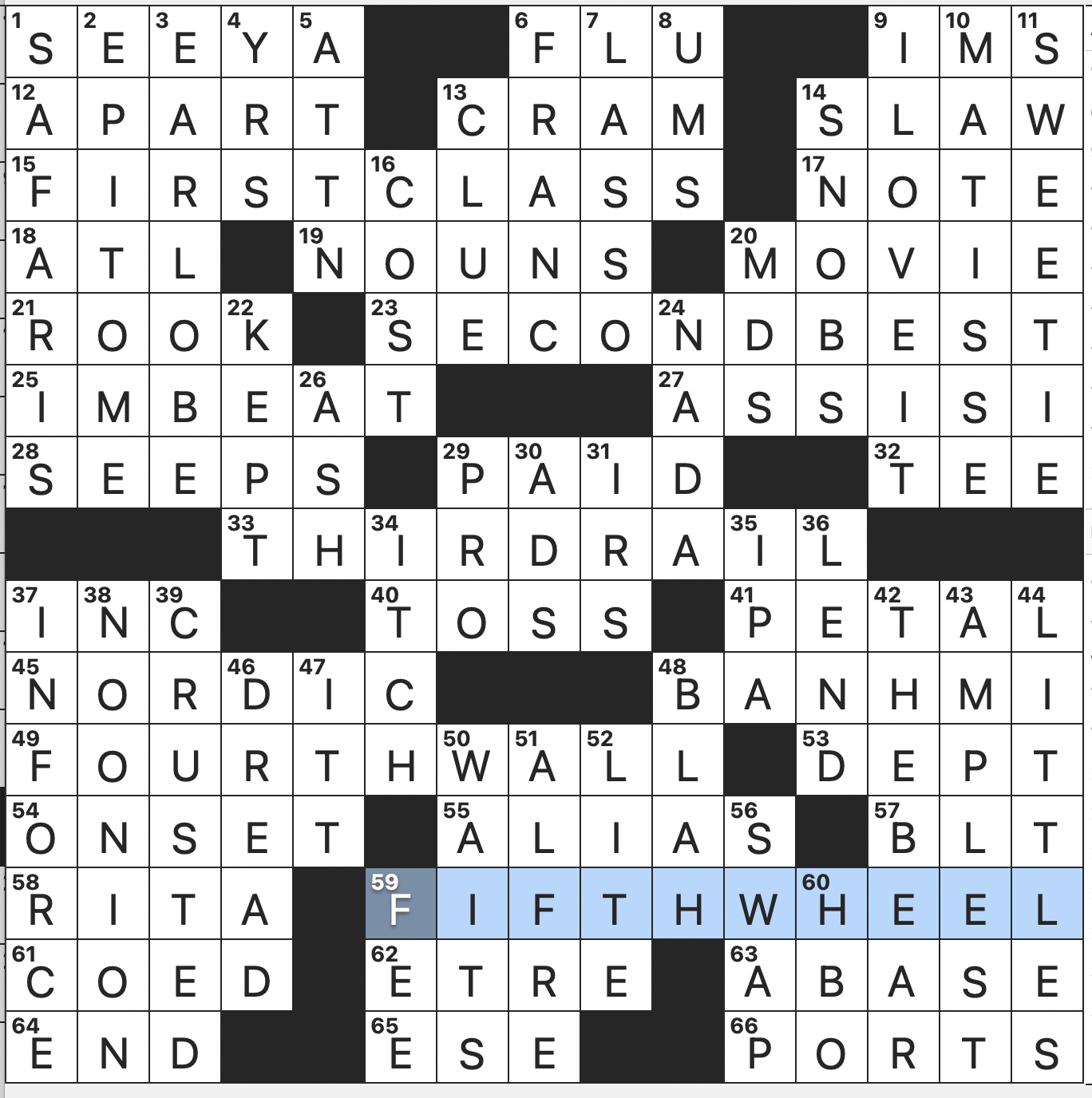 Tuesday October 28 2025 Diary Of A Crossword Fiend