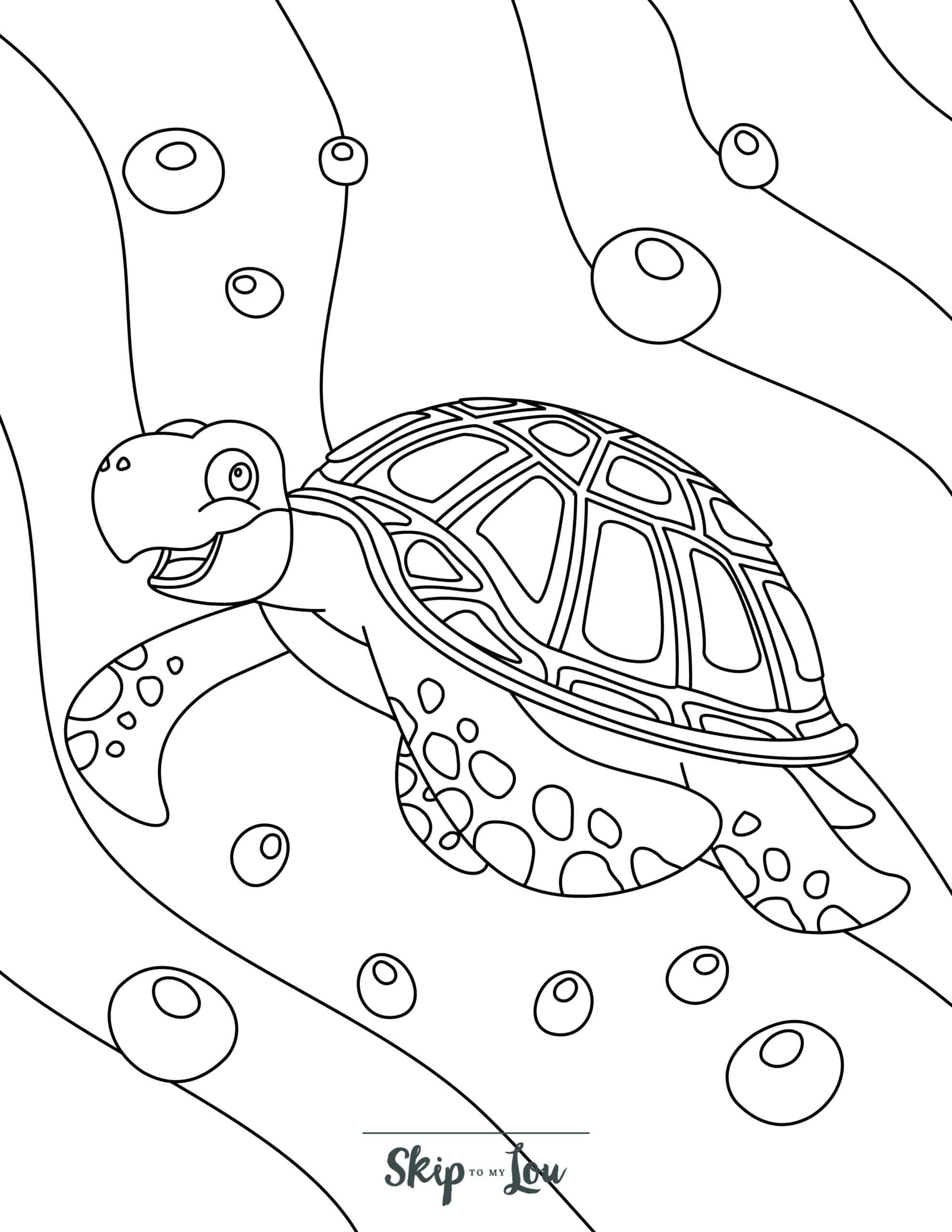 free turtle colouring pages