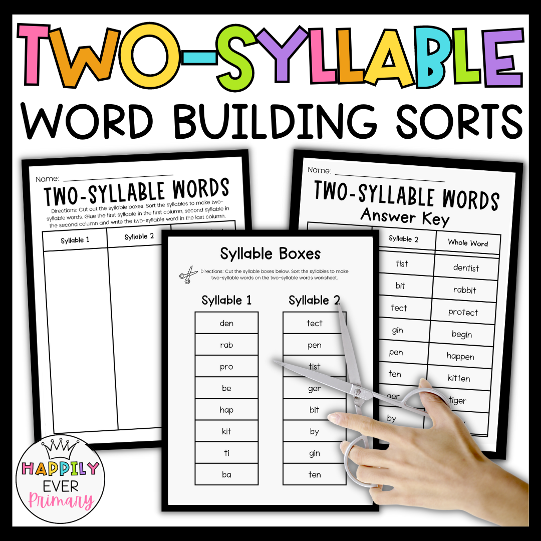 Two Syllable Word Building Sorts Open And Closed Syllables Classful Two Syllable Word Building Sorts Open And Closed Syllables Classful