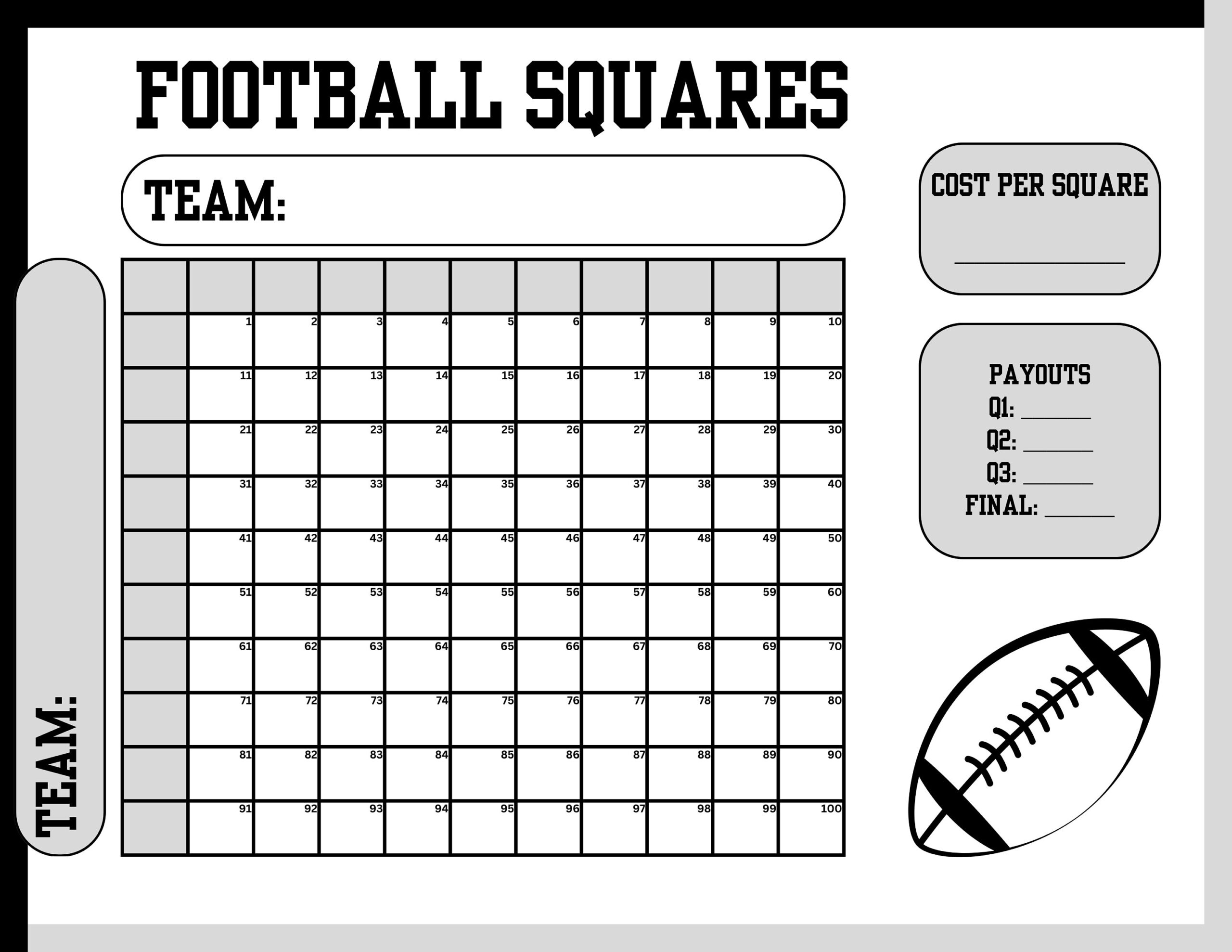 Ultimate Football Squares Game Sheet numbered Editable Printable PDF Download For Super Bowl And Parties Etsy Ultimate Football Squares Game Sheet numbered Editable Printable PDF Download For Super Bowl And Parties Etsy