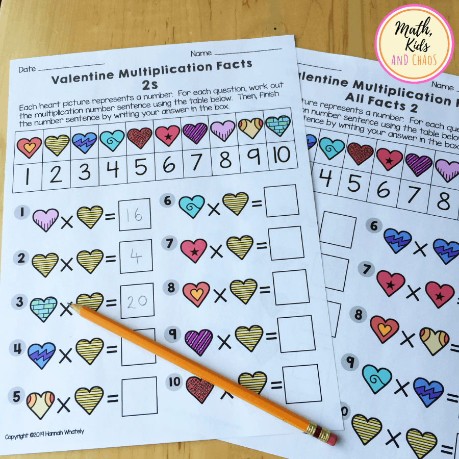 Valentine Multiplication Worksheets Math Kids And Chaos Valentine Multiplication Worksheets Math Kids And Chaos