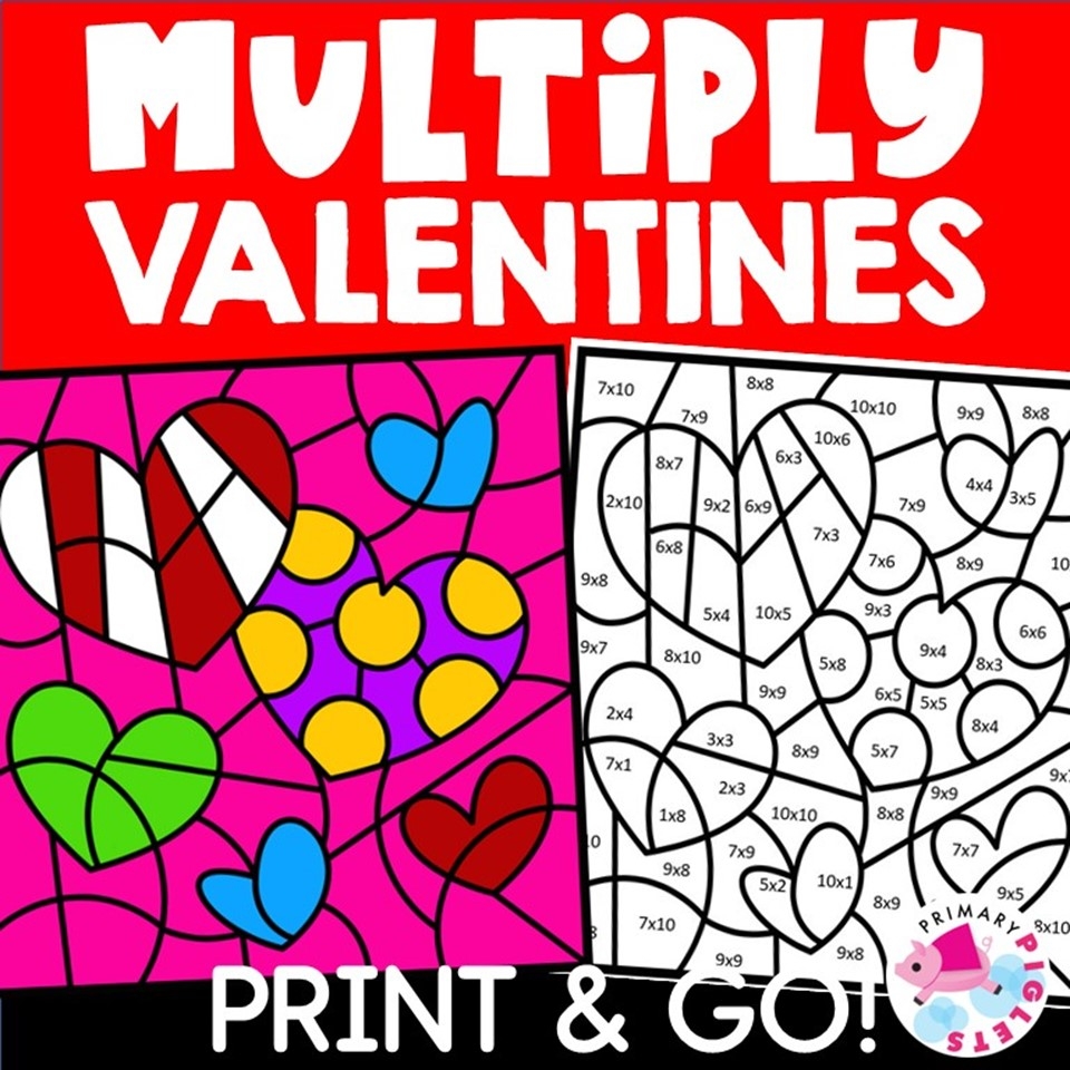 VALENTINE S DAY COLOR BY NUMBER VALENTINE S DAY COLOR BY CODE VALENTINE S DAY MATH Made By Teachers