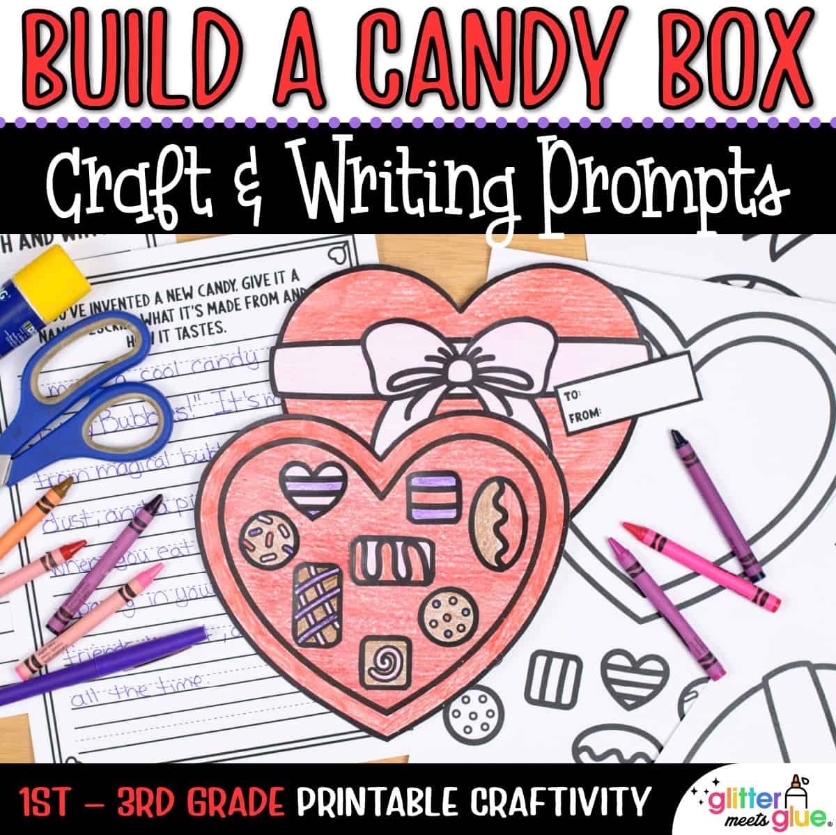 Valentines Day Candy Craft Writing Prompts For Elementary