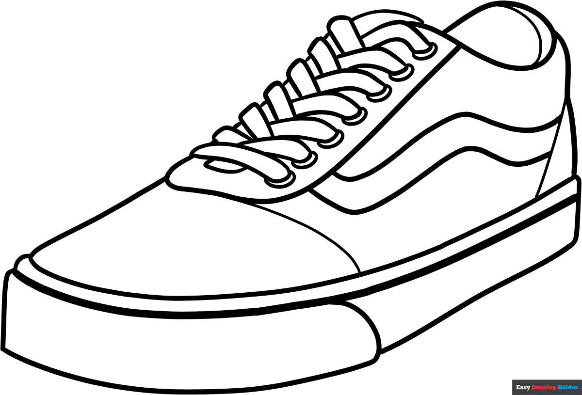 Vans Coloring Page Easy Drawing Guides
