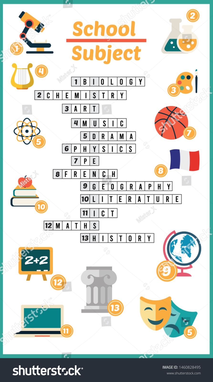 Vector Illustration Puzzle Crossword School Subject Stock Vector Royalty Free 1460828495 Shutterstock Vector Illustration Puzzle Crossword School Subject Stock Vector Royalty Free 1460828495 Shutterstock