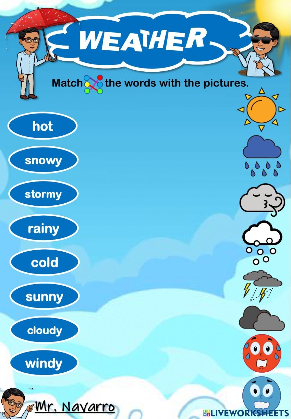 rhyming words for weather