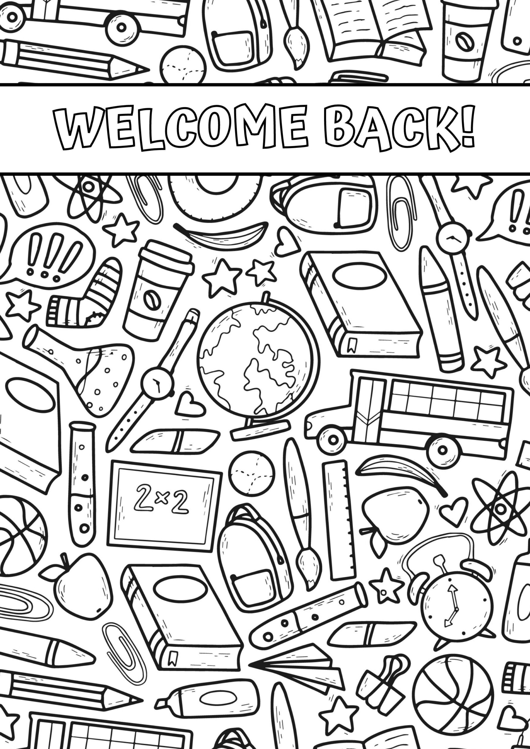 Welcome Back To School Coloring Pages Etsy Israel Welcome Back To School Coloring Pages Etsy Israel