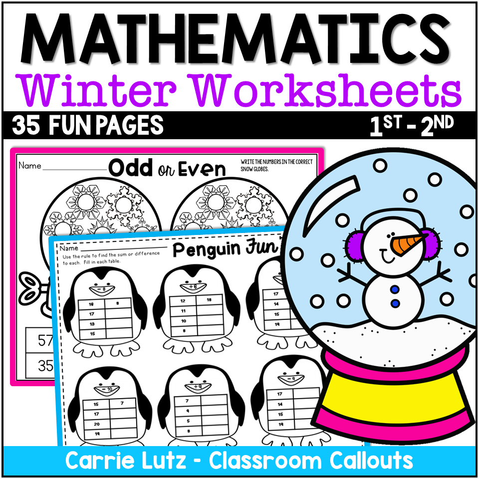 Winter Busy Work Math Worksheets First Grade Made By Teachers Winter Busy Work Math Worksheets First Grade Made By Teachers