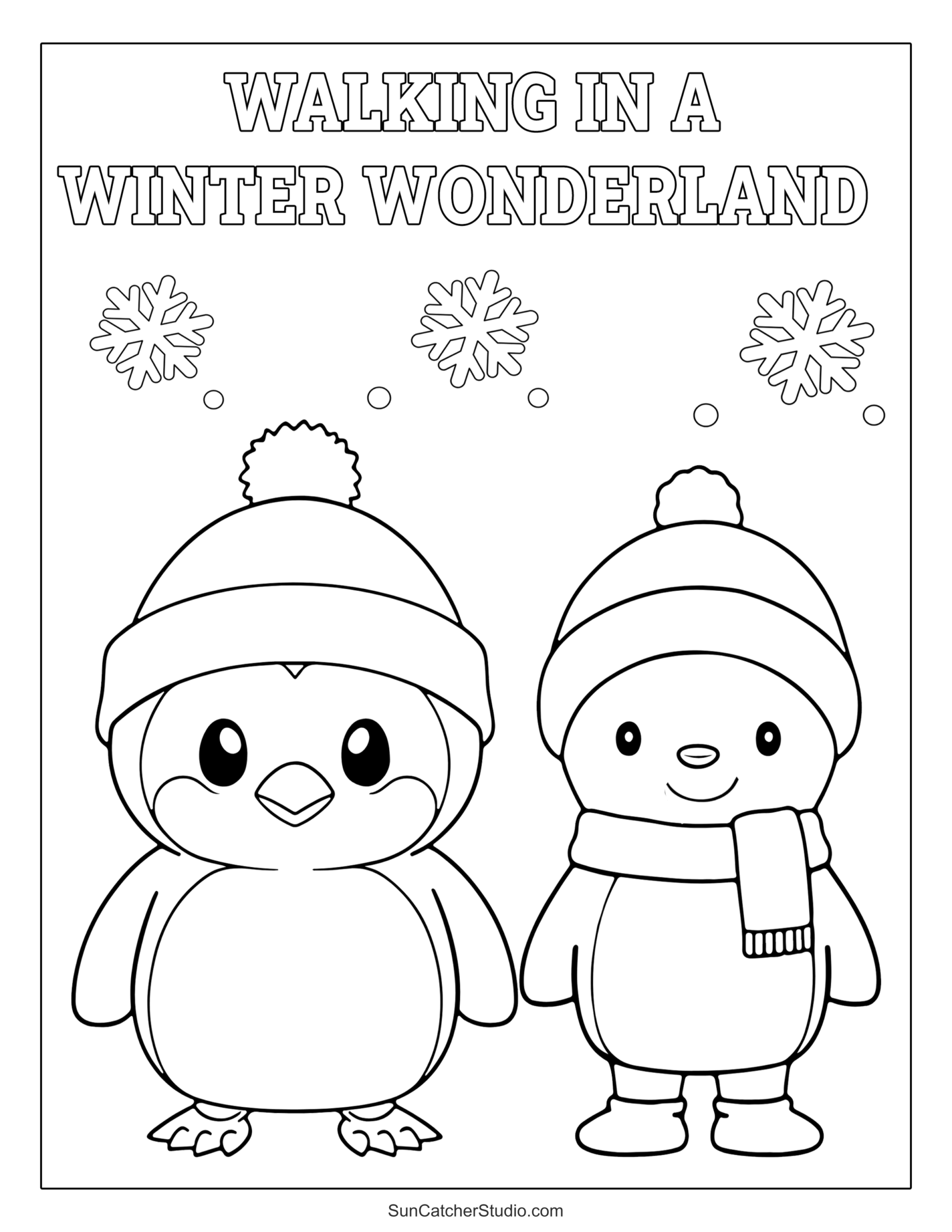 Winter Coloring Pages And Coloring Sheets Free Printables Lettering SVG Files Tools Apps