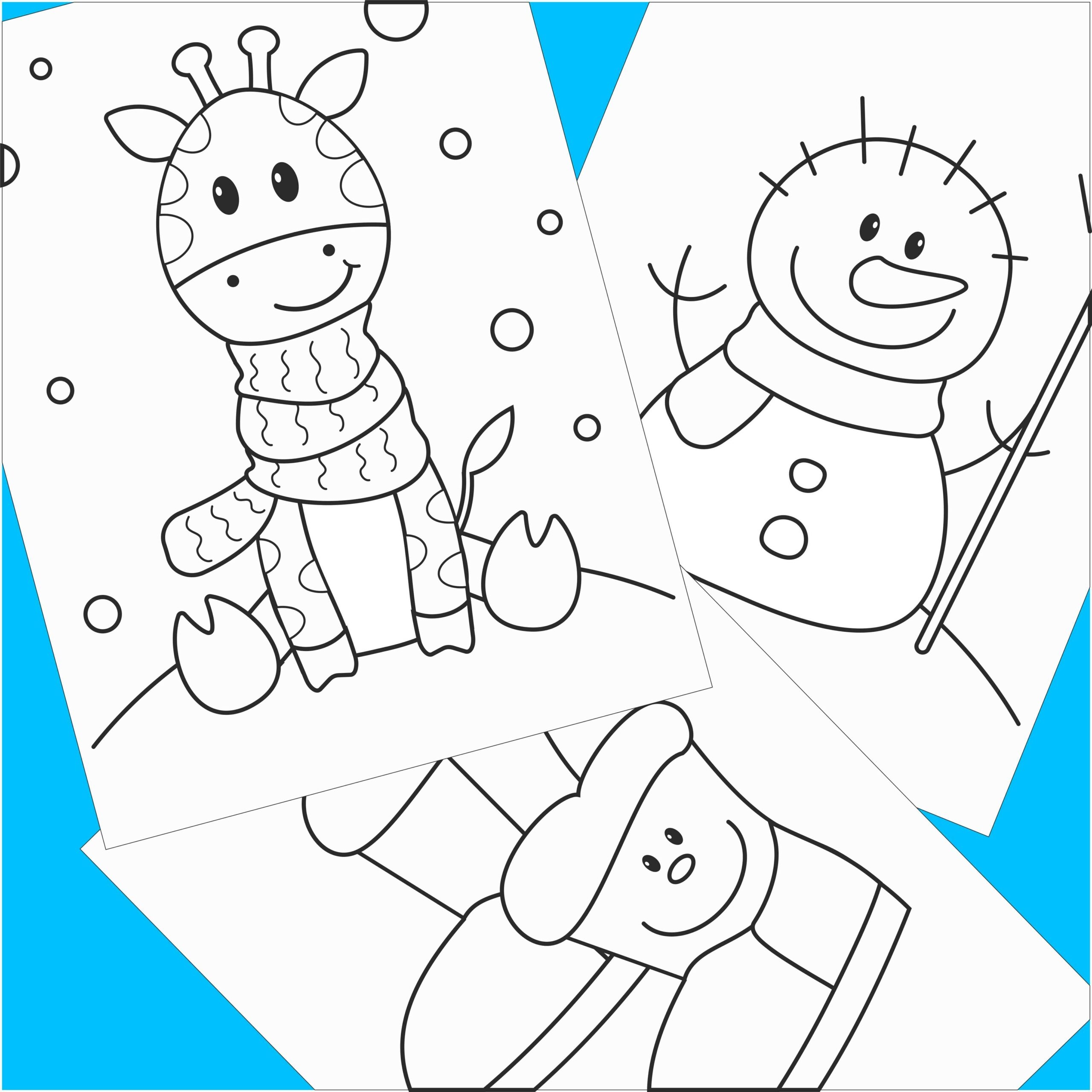 preschool coloring pages for winter
