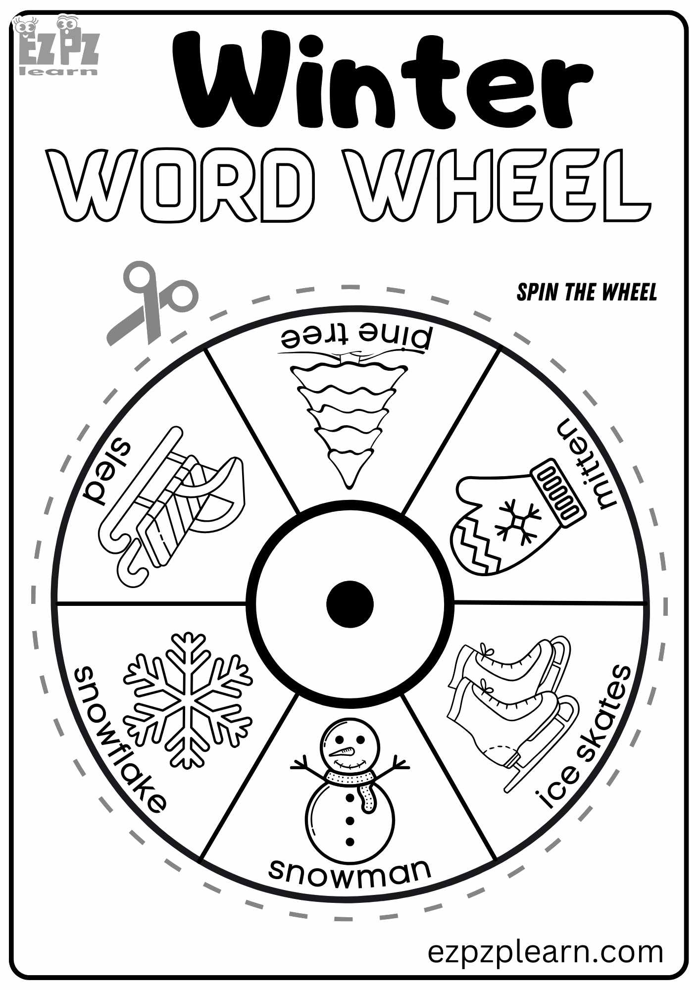 Winter Season Vocabulary Coloring Word Wheel For Kindergarten And English Language Learners Ezpzlearn Winter Season Vocabulary Coloring Word Wheel For Kindergarten And English Language Learners Ezpzlearn
